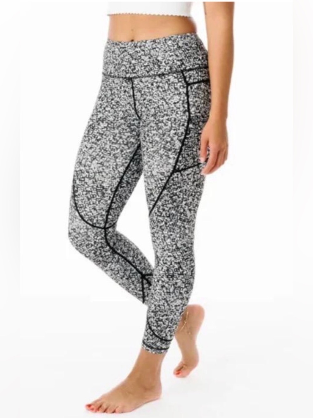 Zyia Active black mosaic soft and snug legging size 0